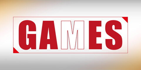 Game word Designs for banners, web pages, screen savers, presentations glitch style. Vector-01