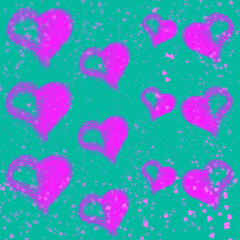 seamless pattern with hearts illustration of an background with arrows symbol on a white background love valentine's day