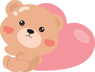 Obraz na płótnie Canvas Teddy bear with heart