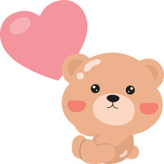 Fototapeta na wymiar Teddy bear with heart