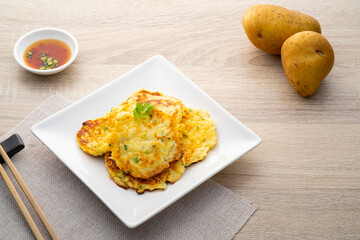 Potato Pancake,so simple pan fried potato pancakes using leftover mashed potatoes