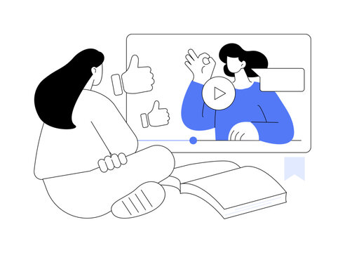 Video tutorial abstract concept vector illustration.