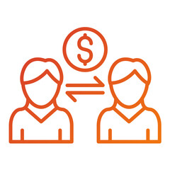 Peer to Peer Lending Icon Style