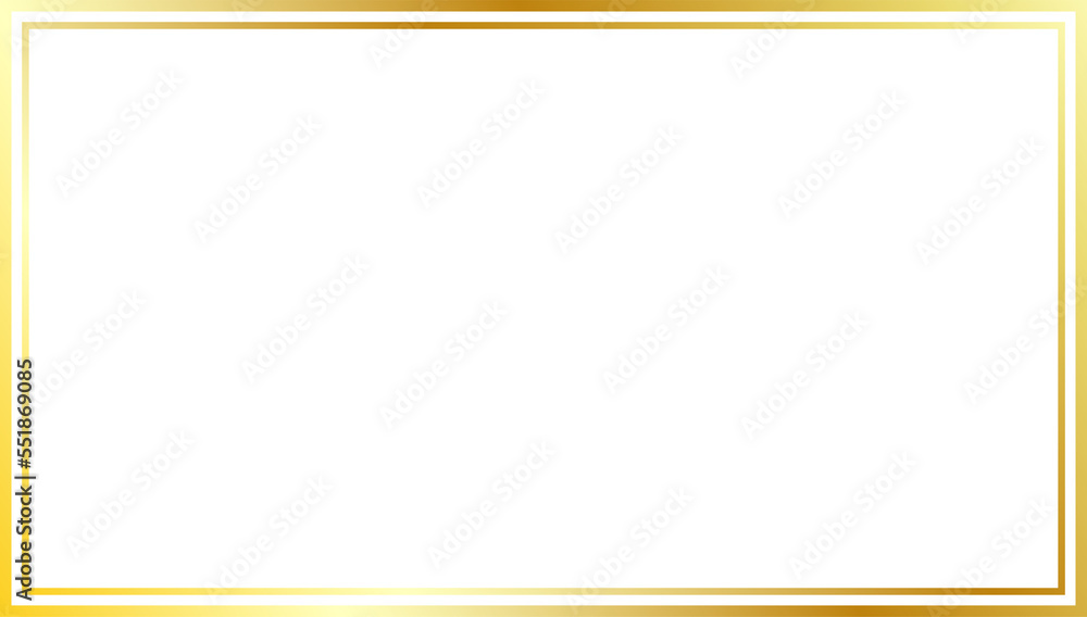 Poster double golden frame. gold rectangle dual border with glow shine and light effect.
