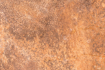 Modern interior wall with abstract brown rust pattern, corrosion texture rusty background