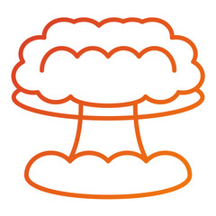 Nuclear Explosion Icon Style