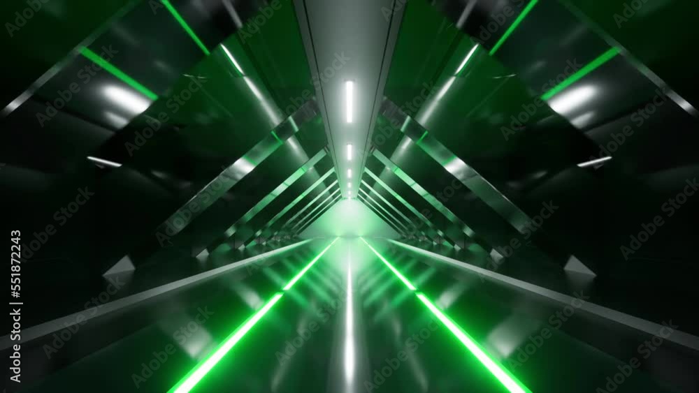 Poster dark tunnel with glowing light illuminated, 3d rendering.