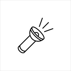 Flashlight icon. sign for mobile concept and web design isolated on white background. EPS 10