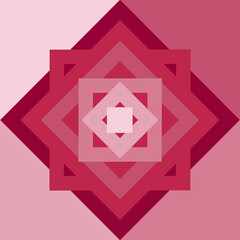 Viva Magenta 18-1750 color of the year 2023. Abstract background with square frame. Color concept.