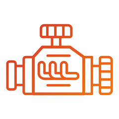 Car Engine Icon Style