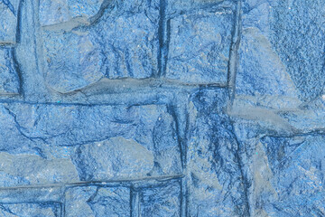 Stone blue modern wall with abstract pattern on surface rock texture background