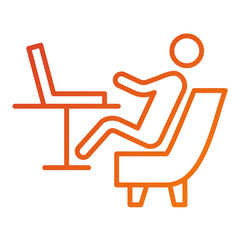 Relax Work Icon Style