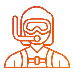 Diver Female Icon Style