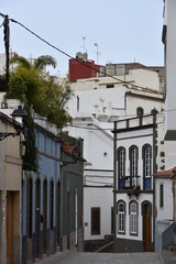 Fototapeta na wymiar Scenic view of a street in the old town in Arucas