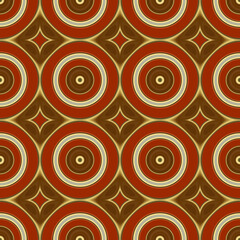 Fototapeta premium Maroon Circles Seamless Pattern