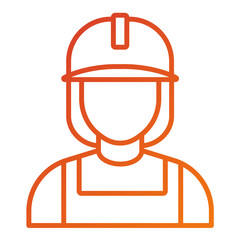 Factory Worker Woman Icon Style
