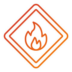 Fire Hazard Icon Style