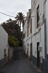 Scenic view of a street in the old town in Agaete