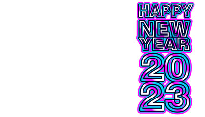 Happy new year  2023 text background Vector illustration.
