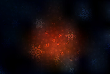 Dark Red vector texture in birthday style.