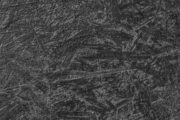 Black paint pressed wood texture, chipboard dark surface pattern background osb particleboard