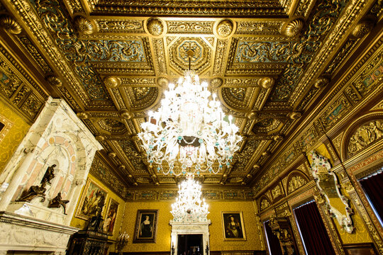 Florentine Room ceiling of Peles palace, Sinaia, Romania