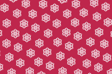 Obraz premium print Christmas snowflake cut out of paper viva magneta background