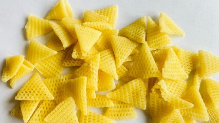 Yellow pasta and background