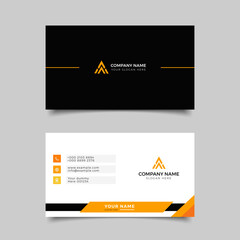 business card White and yellow Corporate Professional