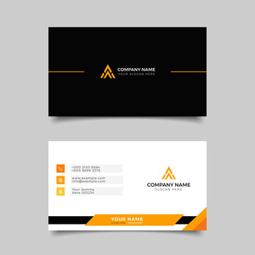 business card White and yellow Corporate Professional