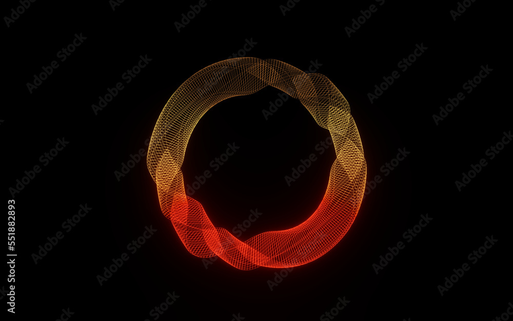Poster futuristic colorful sphere of lines. network connection big data. abstract technology background. pl