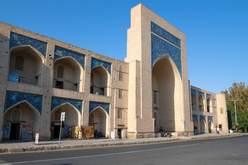 Ancient Kukeldash madrasah on a sunny September day. Bukhara, Uzbekistan