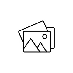 Photo gallery icons for app or website. Vector illustration isolated on white backround