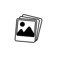 Photo gallery icons for app or website. Vector illustration isolated on white backround