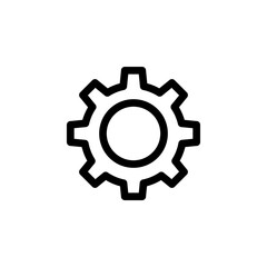 Setting Icon vector. Simple flat symbol on white background