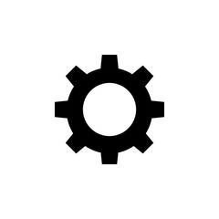 Setting Icon vector. Simple flat symbol on white background
