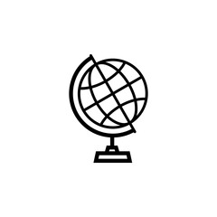 Globe icon vector. internet web sign symbol. vector illustration on white background