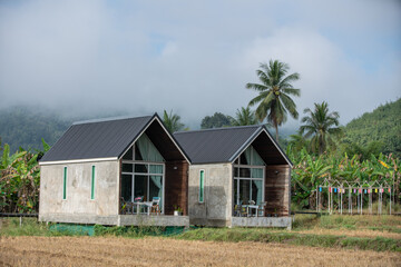 Two-building resort in nature at Nong Khai Province Thailand.