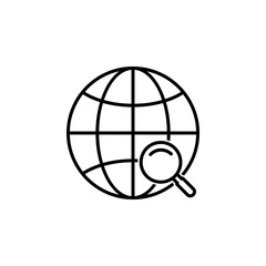 Globe icon vector. internet web sign symbol. vector illustration on white background