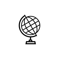 Globe icon vector. internet web sign symbol. vector illustration on white background