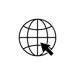 Globe icon vector. internet web sign symbol. vector illustration on white background