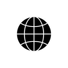Globe icon vector. internet web sign symbol. vector illustration on white background