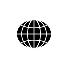 Globe icon vector. internet web sign symbol. vector illustration on white background