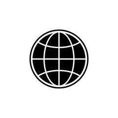 Globe icon vector. internet web sign symbol. vector illustration on white background