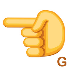 Vector Sign Language icon Letter G