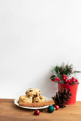Scone for Christmas Decoration on white background