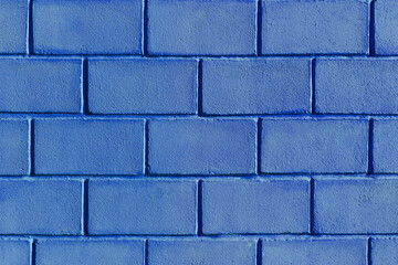 Blue paint wall brick blocks exterior facade texture background home abstract house