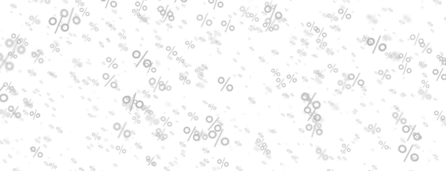 percent shopping digital in hand 3d.