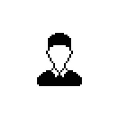  male avatar  pixel art icon vector 8 bit game 