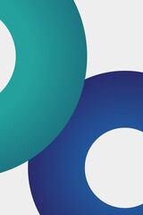 Abstract circles illustration. Background art. Book cover design. Blue, Green, and white cover illustration